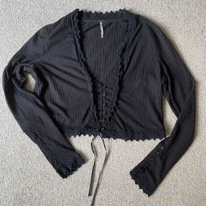 Free people black shirt. Size small